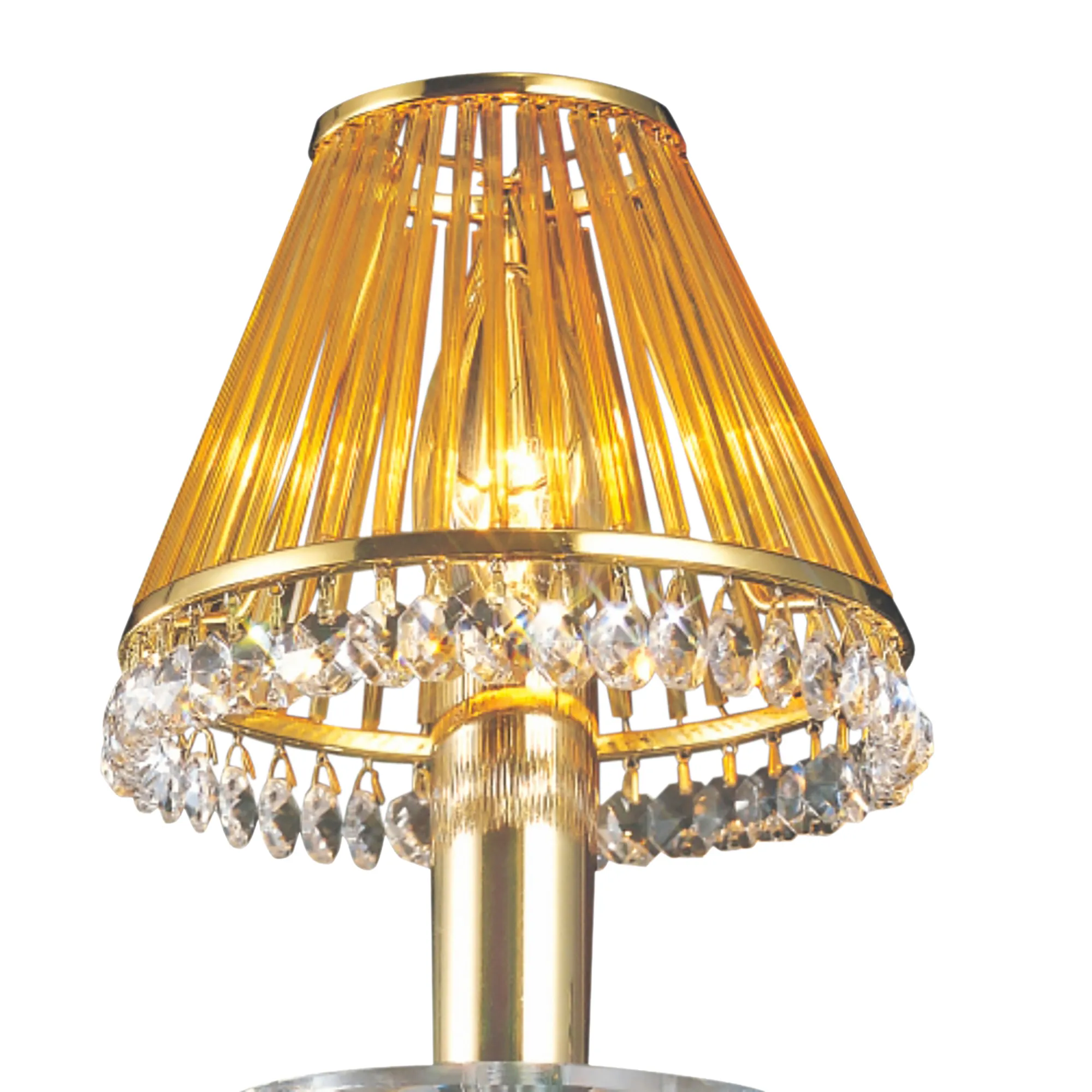 IL30500  Crystal and Glass Rod Clip-On Shade